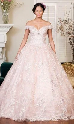 Elizabeth K - GL1942 Wide Neck Embellished Ballgown