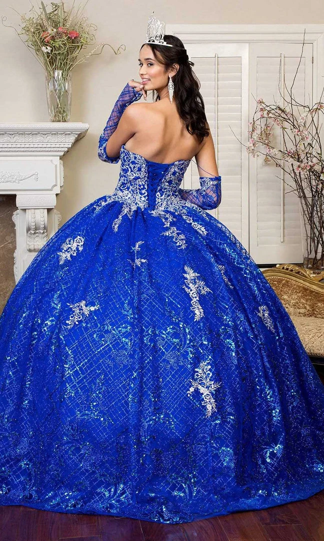 Elizabeth K - GL1943 Embroidered Sweetheart Mesh Ballgown 8 Elizabeth K - GL1943 Embroidered Sweetheart Mesh Ballgown