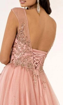 Elizabeth K - GL1954 Embellished Bateau Mesh A-line Gown 17 Elizabeth K - GL1954 Embellished Bateau Mesh A-line Gown