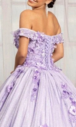 Elizabeth K GL1971 - Floral Applique Prom Ballgown