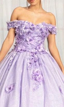 Elizabeth K GL1971 - Floral Applique Prom Ballgown