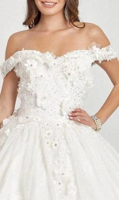 Elizabeth K GL1971 - Floral Applique Prom Ballgown