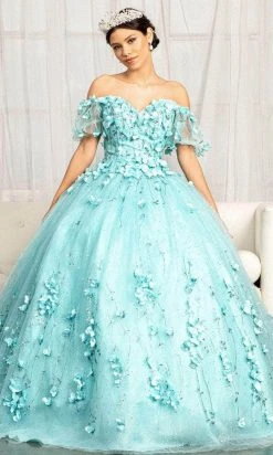Elizabeth K GL1975 - Floral Glitter Ballgown 45 Elizabeth K GL1975 - Floral Glitter Ballgown