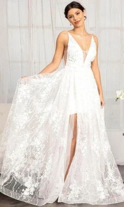 Elizabeth K GL1984 - Sleeveless Floral A-Line Dress 9 Elizabeth K GL1984 - Sleeveless Floral A-Line Dress