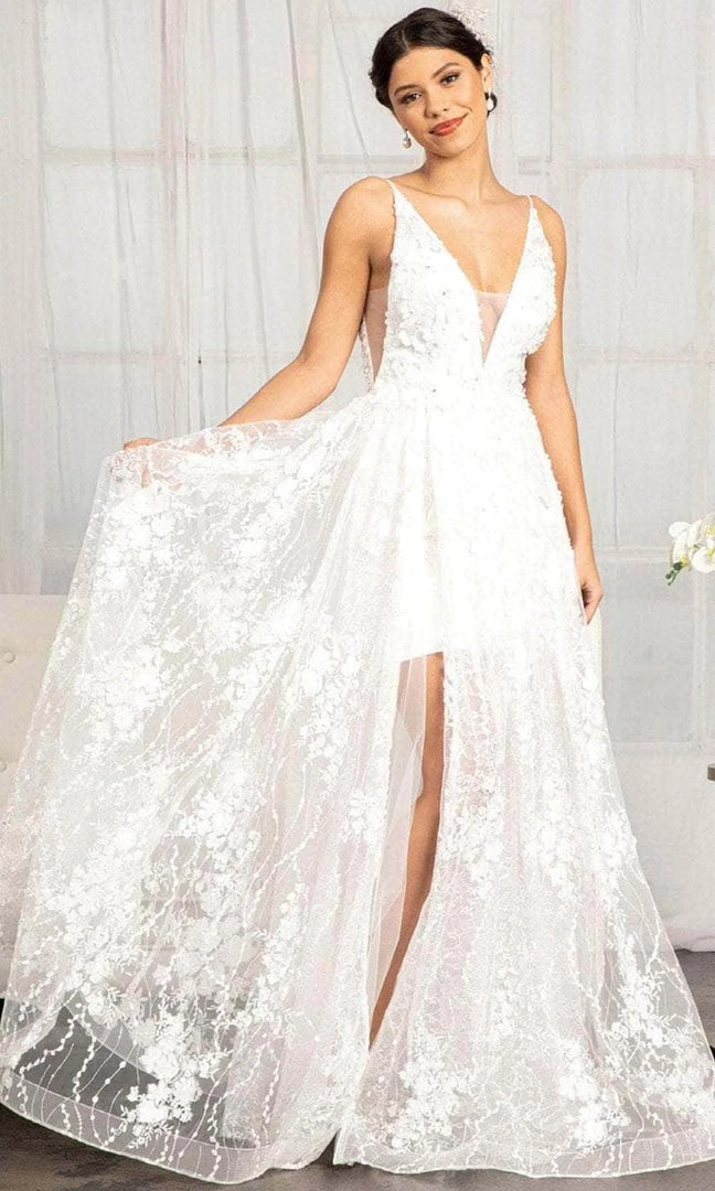 Elizabeth K GL1984 - Sleeveless Floral A-Line Dress 5 Elizabeth K GL1984 - Sleeveless Floral A-Line Dress