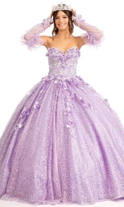 Elizabeth K GL1986 - Sweetheart Neck With Removable Sleeve Long Gown 17 Elizabeth K GL1986 - Sweetheart Neck With Removable Sleeve Long Gown