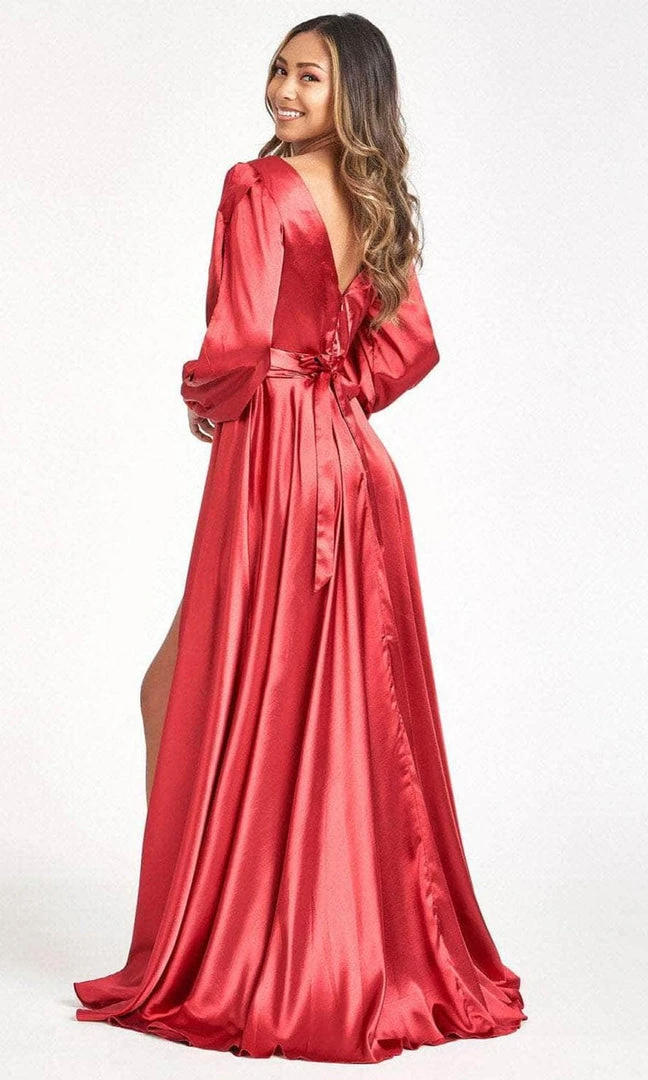 Elizabeth K GL1990 - Split Sleeve High Slit Evening Dress 7 Elizabeth K GL1990 - Split Sleeve High Slit Evening Dress