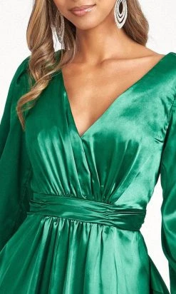 Elizabeth K GL1990 - Split Sleeve High Slit Evening Dress 32 Elizabeth K GL1990 - Split Sleeve High Slit Evening Dress