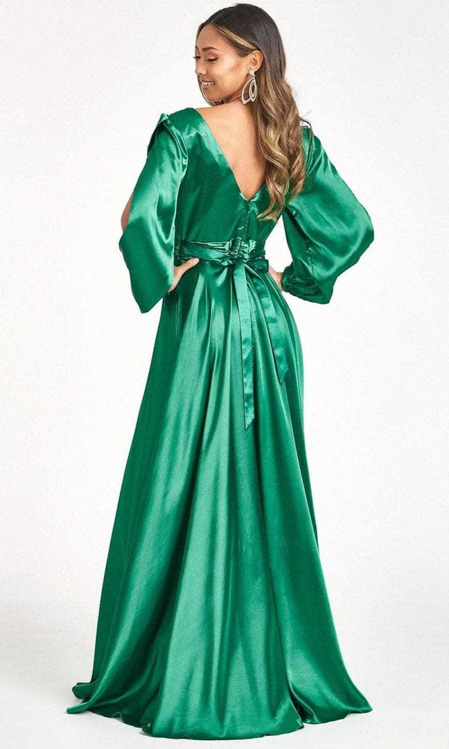 Elizabeth K GL1990 - Split Sleeve High Slit Evening Dress 11 Elizabeth K GL1990 - Split Sleeve High Slit Evening Dress