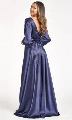 Elizabeth K GL1990 - Split Sleeve High Slit Evening Dress 37 Elizabeth K GL1990 - Split Sleeve High Slit Evening Dress