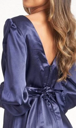 Elizabeth K GL1990 - Split Sleeve High Slit Evening Dress 42 Elizabeth K GL1990 - Split Sleeve High Slit Evening Dress