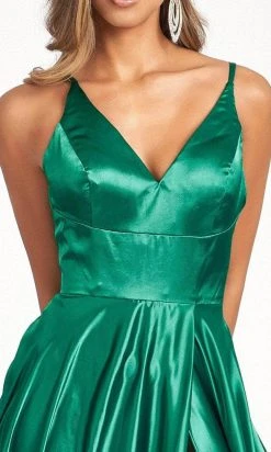 Elizabeth K GL1991 - Strappy High Slit Satin Prom Dress 27 Elizabeth K GL1991 - Strappy High Slit Satin Prom Dress