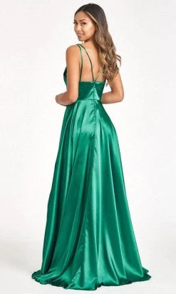 Elizabeth K GL1991 - Strappy High Slit Satin Prom Dress 26 Elizabeth K GL1991 - Strappy High Slit Satin Prom Dress