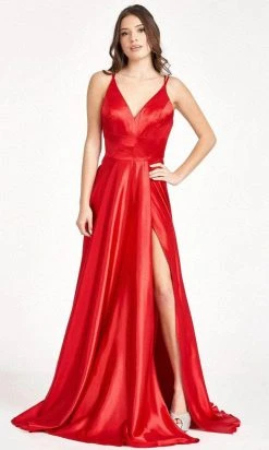 Elizabeth K GL1991 - Strappy High Slit Satin Prom Dress 29 Elizabeth K GL1991 - Strappy High Slit Satin Prom Dress