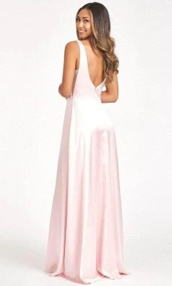 Elizabeth K GL1992 - Plunging Bodice Satin Prom Dress
