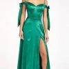Elizabeth K GL1994 - Tie Strap Satin A-Line Prom Dress 2 Elizabeth K GL1994 - Tie Strap Satin A-Line Prom Dress