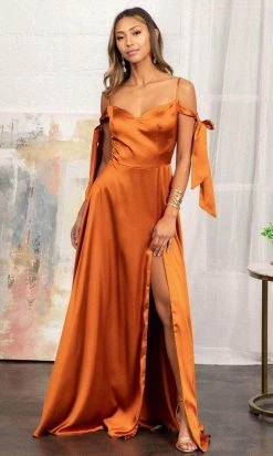 Elizabeth K GL1994 - Tie Strap Satin A-Line Prom Dress 37 Elizabeth K GL1994 - Tie Strap Satin A-Line Prom Dress