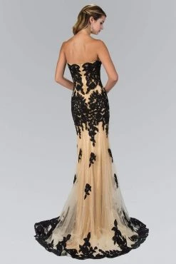 Elizabeth K - GL2005 Floral Applique Sweetheart Sheath Gown