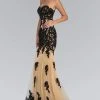 Elizabeth K - GL2005 Floral Applique Sweetheart Sheath Gown
