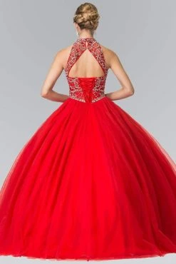 Elizabeth K - GL2206 High Illusion Ornate Ballgown 10 Elizabeth K - GL2206 High Illusion Ornate Ballgown