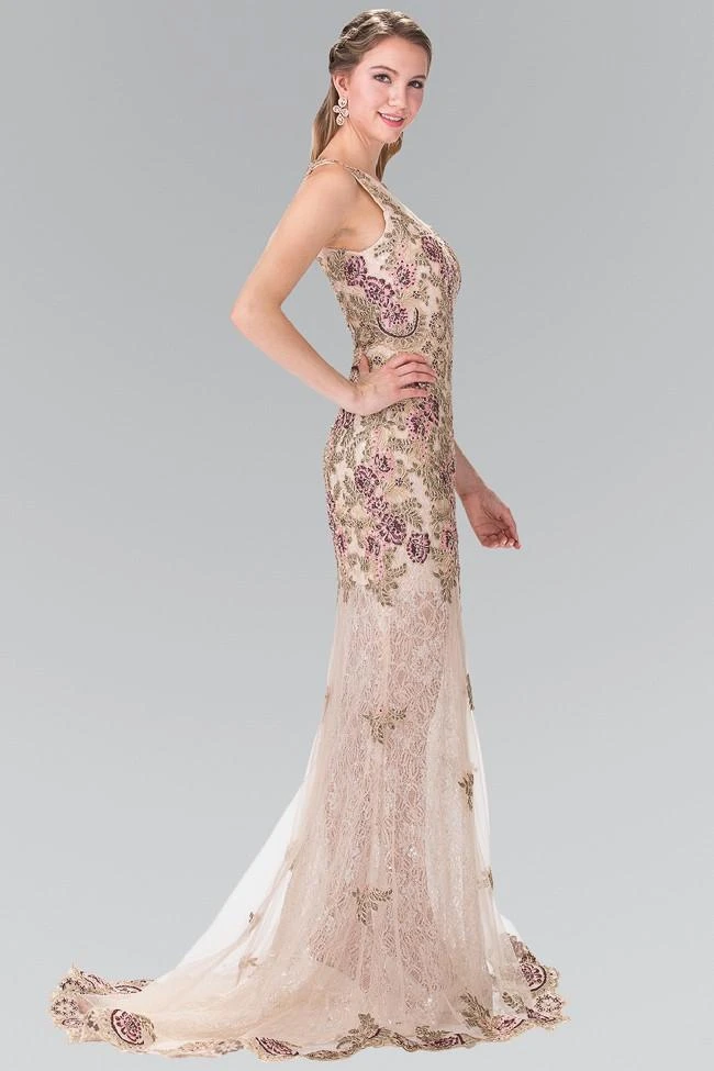 Elizabeth K - GL2269 Embroidered Floral Long Dress 4 Elizabeth K - GL2269 Embroidered Floral Long Dress