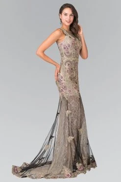 Elizabeth K - GL2269 Embroidered Floral Long Dress 8 Elizabeth K - GL2269 Embroidered Floral Long Dress