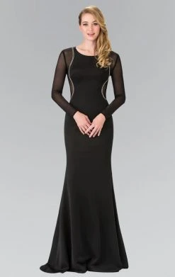 Elizabeth K - GL2284 Beaded Scoop Neck Rome Jersey Sheath Dress 10 Elizabeth K - GL2284 Beaded Scoop Neck Rome Jersey Sheath Dress