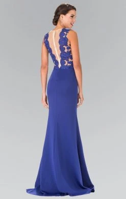 Elizabeth K - GL2286 Laced Illusion High Neck Jersey Trumpet Dress 13 Elizabeth K - GL2286 Laced Illusion High Neck Jersey Trumpet Dress