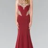 Elizabeth K - GL2312 Embellished Scoop Neck Rome Trumpet Dress 1 Elizabeth K - GL2312 Embellished Scoop Neck Rome Trumpet Dress