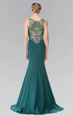 Elizabeth K - GL2323 Embellished Scoop Neck Rome Trumpet Dress 9 Elizabeth K - GL2323 Embellished Scoop Neck Rome Trumpet Dress