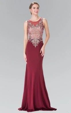 Elizabeth K - GL2323 Embellished Scoop Neck Rome Trumpet Dress 10 Elizabeth K - GL2323 Embellished Scoop Neck Rome Trumpet Dress