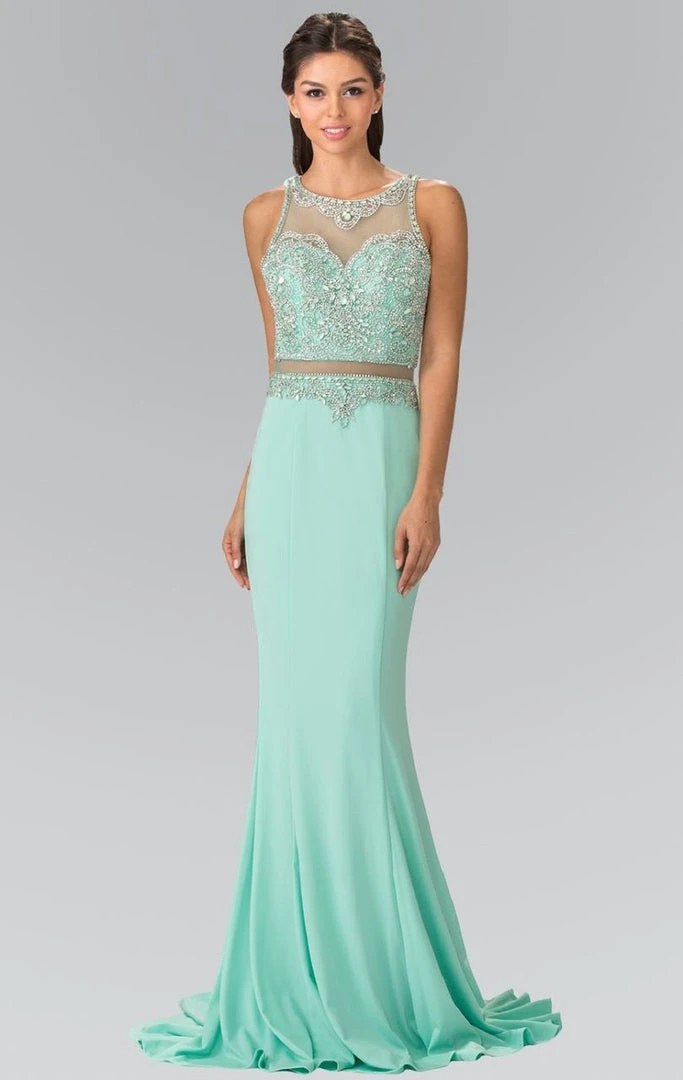 Elizabeth K - GL2342 Bead Embellished Illusion Sweetheart Dress 3 Elizabeth K - GL2342 Bead Embellished Illusion Sweetheart Dress