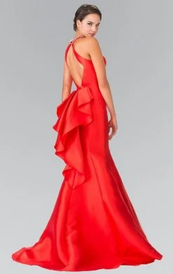 Elizabeth K - GL2353 Beaded High Neck Charmeuse Mermaid Gown 11 Elizabeth K - GL2353 Beaded High Neck Charmeuse Mermaid Gown