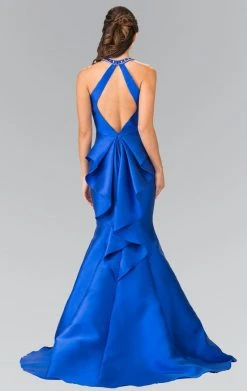 Elizabeth K - GL2353 Beaded High Neck Charmeuse Mermaid Gown 13 Elizabeth K - GL2353 Beaded High Neck Charmeuse Mermaid Gown