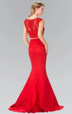 Elizabeth K - GL2354 Embellished Bateau Neck Lace Mermaid Dress 13 Elizabeth K - GL2354 Embellished Bateau Neck Lace Mermaid Dress