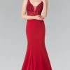 Elizabeth K - GL2372 Embellished V Neck Mermaid Gown 1 Elizabeth K - GL2372 Embellished V Neck Mermaid Gown