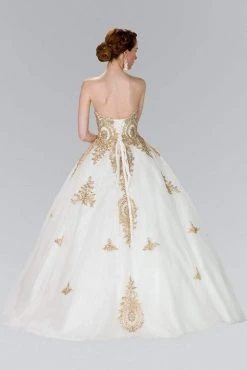 Elizabeth K - GL2379 Strapless Sweetheart Gilt Lace Ballgown 13 Elizabeth K - GL2379 Strapless Sweetheart Gilt Lace Ballgown