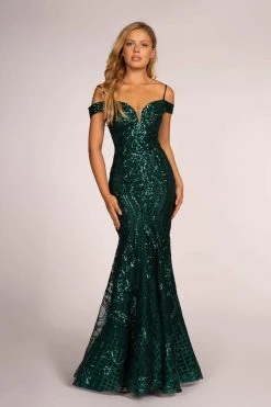 Elizabeth K - GL2552 Tulle Sequin Off Shoulder Mermaid Long Dress 23 Elizabeth K - GL2552 Tulle Sequin Off Shoulder Mermaid Long Dress