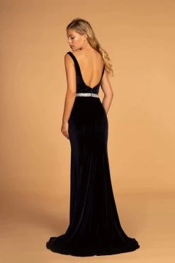 Elizabeth K - GL2559 Low Scoop Back Sleeveless V-Neck Velvet Gown 21 Elizabeth K - GL2559 Low Scoop Back Sleeveless V-Neck Velvet Gown