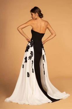 Elizabeth K - GL2582 Two Tone Embellished Sweetheart Dress 7 Elizabeth K - GL2582 Two Tone Embellished Sweetheart Dress