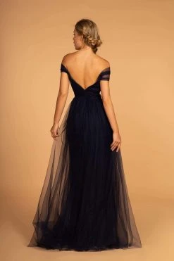 Elizabeth K - GL2610 Cold Shoulder Sweetheart Neck Tulle A-Line Gown