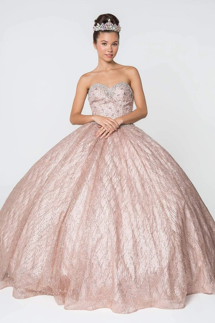 Elizabeth K - GL2801 Strapless Embellished Ballgown With Cloak 3 Elizabeth K - GL2801 Strapless Embellished Ballgown With Cloak