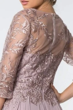 Elizabeth K - GL2810 Embroidered Bateau Chiffon A-line Gown 17 Elizabeth K - GL2810 Embroidered Bateau Chiffon A-line Gown