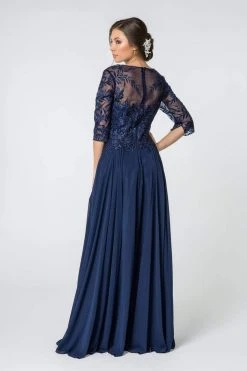 Elizabeth K - GL2810 Embroidered Bateau Chiffon A-line Gown 13 Elizabeth K - GL2810 Embroidered Bateau Chiffon A-line Gown