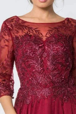 Elizabeth K - GL2810 Embroidered Bateau Chiffon A-line Gown 20 Elizabeth K - GL2810 Embroidered Bateau Chiffon A-line Gown