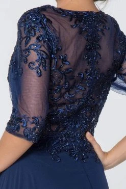 Elizabeth K - GL2812 Embroidered Illusion Bateau A-Line Dress 25 Elizabeth K - GL2812 Embroidered Illusion Bateau A-Line Dress