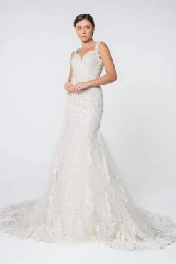 Elizabeth K - GL2819 Lace Sweetheart Mermaid Gown With Train