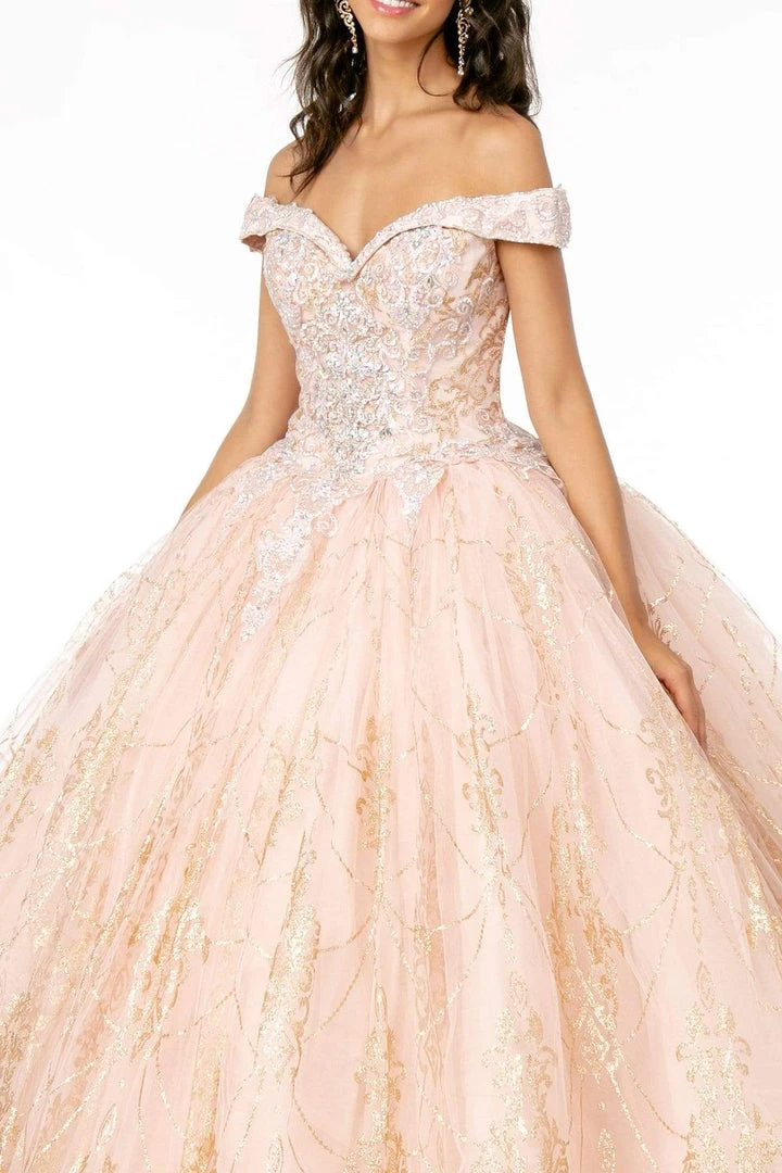 Elizabeth K - GL2910 Glitter Mesh Off-Shoulder Quinceanera Gown 12 Elizabeth K - GL2910 Glitter Mesh Off-Shoulder Quinceanera Gown