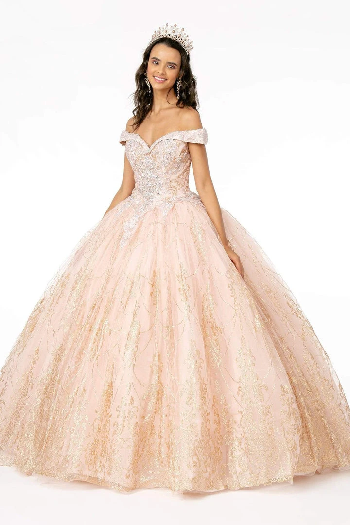 Elizabeth K - GL2910 Glitter Mesh Off-Shoulder Quinceanera Gown 11 Elizabeth K - GL2910 Glitter Mesh Off-Shoulder Quinceanera Gown