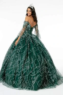 Elizabeth K - GL2911 Glitter Off-Shoulder Ballgown